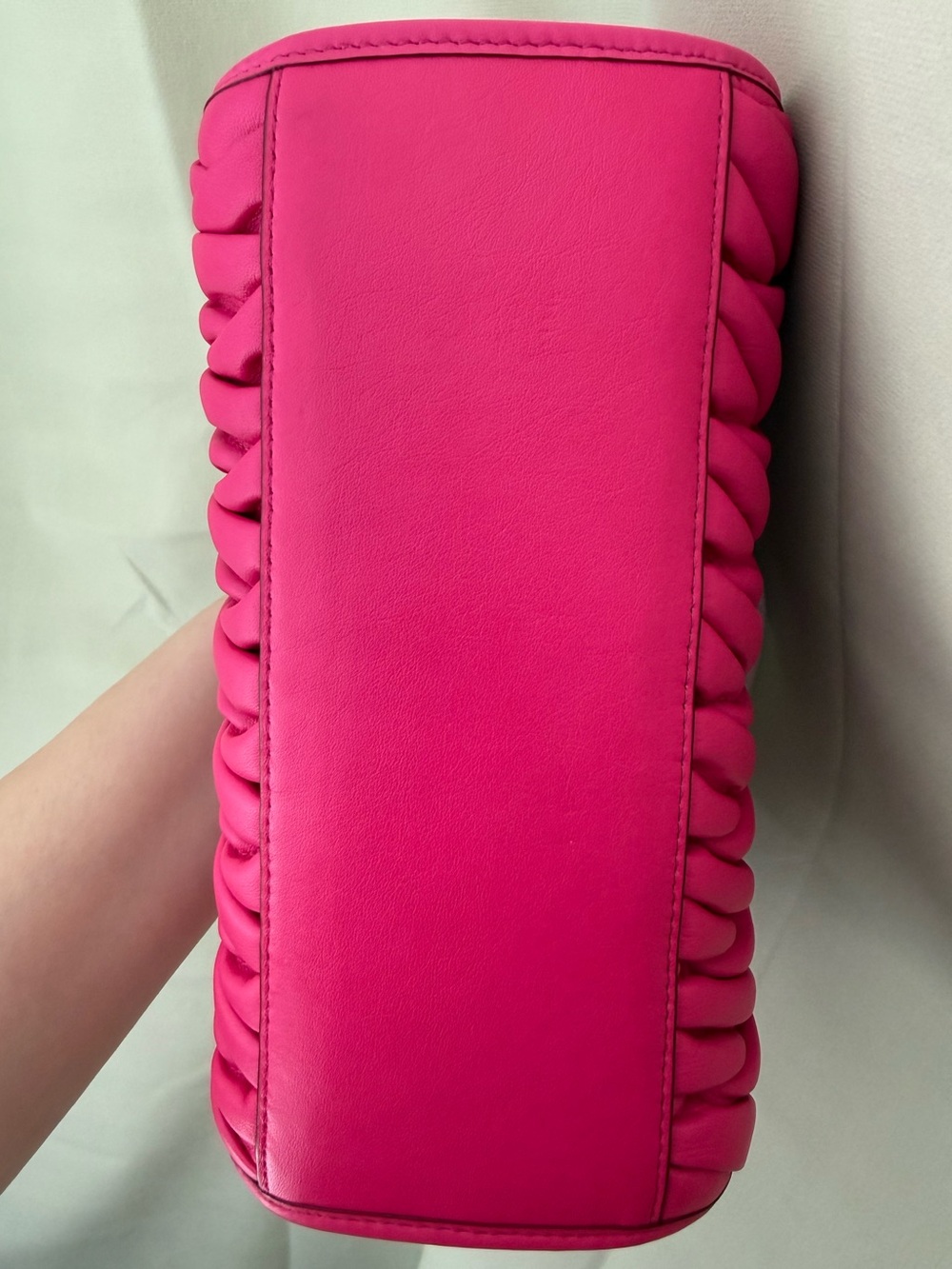 NWOT COACH hot pink mini nolita satchel in gathered leather - Picture 3 of 6